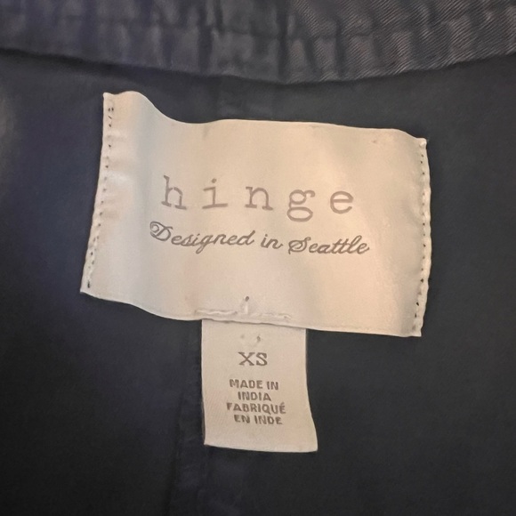 Hinge Designed in Seattle Utility Jacket XS Blue Four Pocket Drawstring - Picture 2 of 7